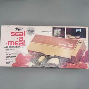 Vintage Dazey Seal-A-Meal Heat Vacuum Food Sealer Model SAM1 Retro Tested w Box‎
